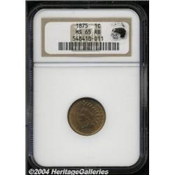 1875 1C MS65 Red and Brown NGC. Eagle Eye