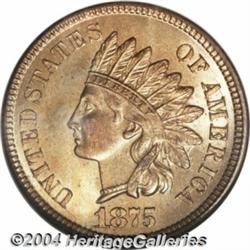 1875 1C MS65 Red NGC. Eagle Eye Photo Seal