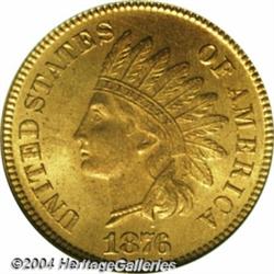 1876 1C MS65 Red PCGS. Frosty and quite sharp,
