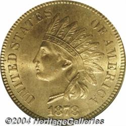 1878 1C MS66 Red PCGS. An attractive Gem Mint