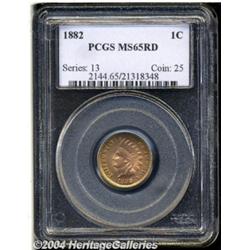 1882 1C MS65 Red PCGS. A highly lustrous later