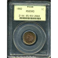 1882 1C MS65 Red PCGS. Bright luster shines