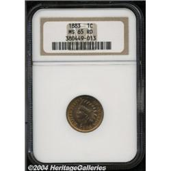1883 1C MS65 Red NGC. An average or better