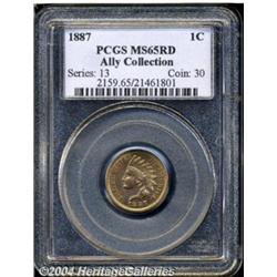 1887 1C MS65 Red PCGS. Ex: Ally Collection.