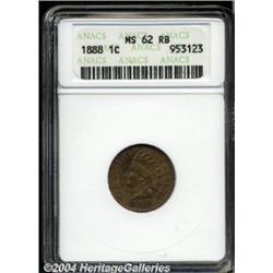 1888 1C MS62 Red and Brown ANACS. Thought by