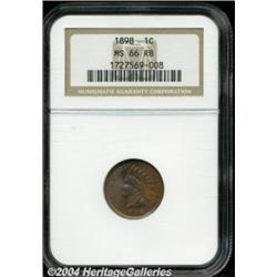 1898 1C MS66 Red and Brown NGC. Well struck