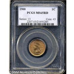 1900 1C MS65 Red PCGS. Bright copper color