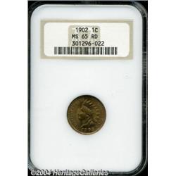 1902 1C MS65 Red NGC. This boldly struck Gem