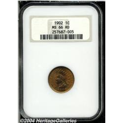 1902 1C MS66 Red NGC. Deeply lustrous with