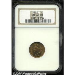 1902 1C MS66 Red NGC. This premium Gem Indian