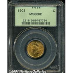 1903 1C MS66 Red PCGS. Sharply struck with