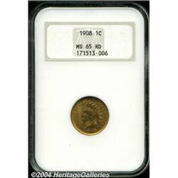 1908 1C MS65 Red NGC. Bright golden-red color