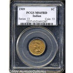 1909 1C MS65 Red PCGS. Gold-copper coloration