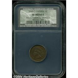 1909-S 1C XF Details, Environmental Damage,