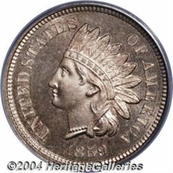 1859 1C PR66 PCGS. Part of a desirable