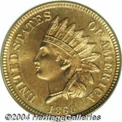 1860 1C PR65 PCGS. Ex: Heathgate. A