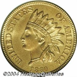 1860 1C PR65 PCGS. Rounded Bust. The 1860 was