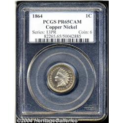 1864 1C Copper Nickel PR65 Cameo PCGS. This