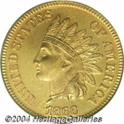 1866 1C PR65 Red Cameo PCGS. Possessing great