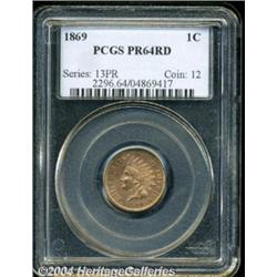 1869 1C PR64 Red PCGS. A well struck and