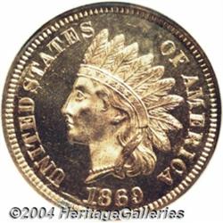 1869 1C PR66 Red Cameo NGC. Eagle Eye Photo