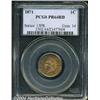 Image 1 : 1871 1C PR64 Red PCGS. The bright copper-red