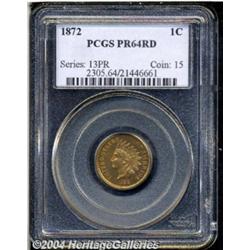 1872 1C PR64 Red PCGS. A Choice representative