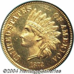 1872 1C PR64 Red Cameo PCGS. A scarcer proof