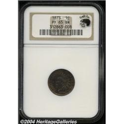 1873 1C Closed 3 PR65 Brown NGC. Eagle Eye