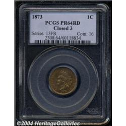 1873 1C Closed 3 PR64 Red PCGS. Although
