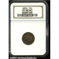 1874 1C PR65 Red and Brown NGC. Both sides of