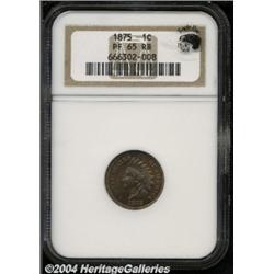 1875 1C PR65 Red and Brown NGC. Eagle Eye