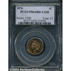 1876 1C PR64 Cameo PCGS. Fully struck with