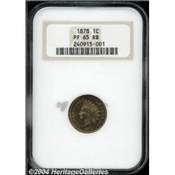 1878 1C PR65 Red and Brown NGC. Subtly