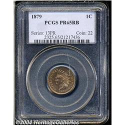 1879 1C PR65 Red and Brown PCGS. Well struck