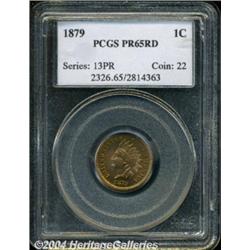 1879 1C PR65 Red PCGS. Fully struck with