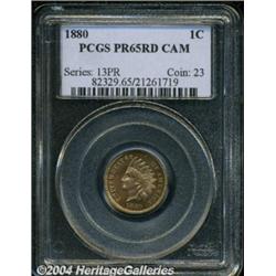 1880 1C PR65 Cameo PCGS. Fully struck with