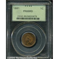 1881 1C PR66 Red PCGS. Fully struck with