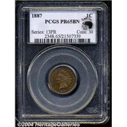 1887 1C PR65 Brown PCGS. Eagle Eye Photo Seal