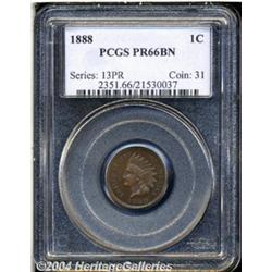 1888 1C PR66 Brown PCGS. Fully struck and