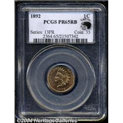 1892 1C PR65 Red and Brown PCGS. Eagle Eye