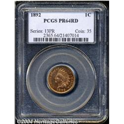 1892 1C PR64 Red PCGS. Well struck and highly