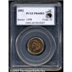 1892 1C PR64 Red PCGS. Eagle Eye Photo Seal