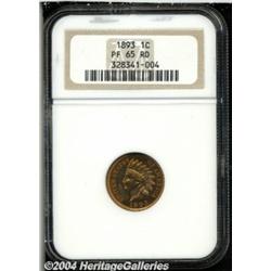 1893 1C PR65 Red NGC. A sparkling orange-gold