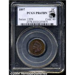 1897 1C PR65 Brown PCGS. Eagle Eye Photo Seal