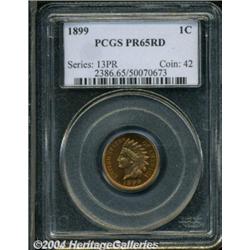 1899 1C PR65 Red PCGS. Fully struck with