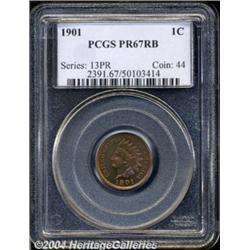 1901 1C PR67 Red and Brown PCGS. Snow-PR1. The