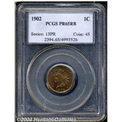 1902 1C PR65 Red and Brown PCGS. A beautifully