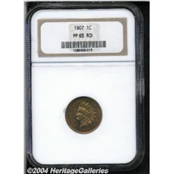1907 1C PR65 Red NGC. A brightly mirrored