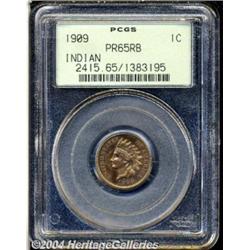 1909 1C PR65 Red and Brown PCGS. Watery